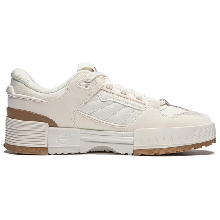 New LiNing Lining Is Cushioning Wear Resistant Low Top Skateboard Shoes Men's Ivory AGCU105-2