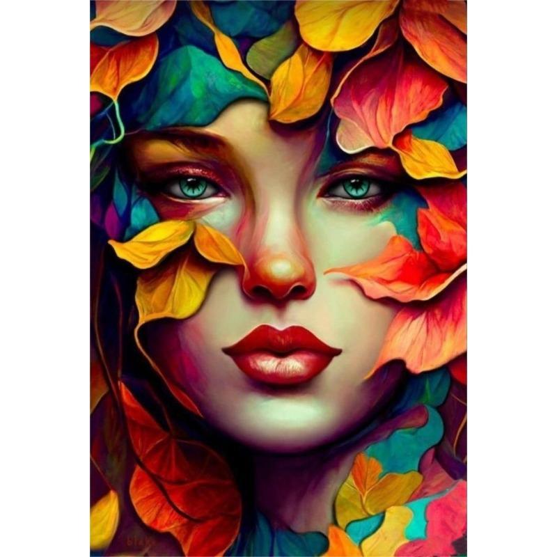 Figure Oil Painting Flower Woman Abstract Canvas Painting Printing Poster Wall Art Picture For Living Room Home Decor No Frame