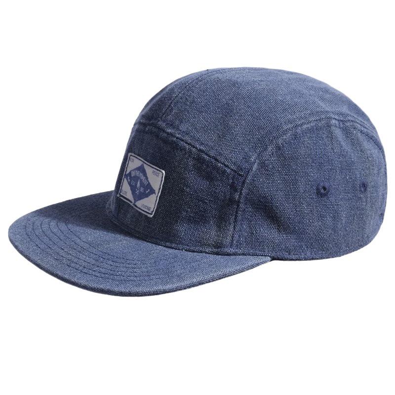 22SS Vintage Mountain Five-Panel Cap: American Heavyweight Washed, Soft Top, Flat Brim, Duckbill Style Japanese Baseball Hat