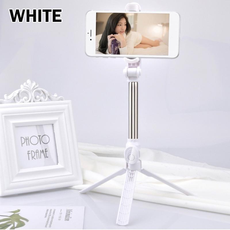 Mini Wireless Bluetooth Selfie Stick Monopod Extendable Tripod Selfie Stick & Double Phone Holder