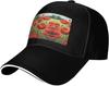 Red Poppy Flower Field Art Print Baseball Cap Polyester Unisex Adjustable Casual Outdoor Hat