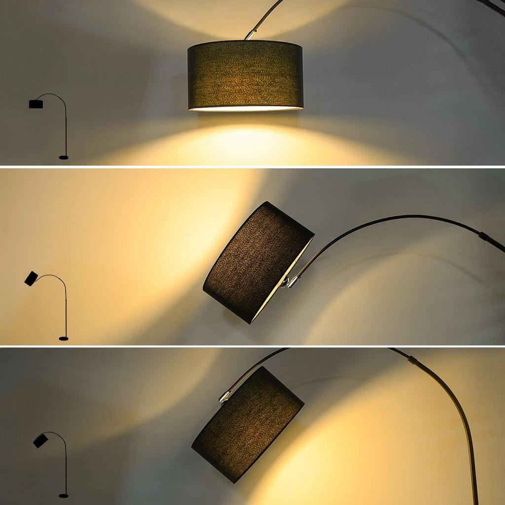 Floor Lamp, 3-Level Dimmable, WhiteWarm White, Fishing Shape, Assembled, Light Stand, Suitable for Studying, Working, Reading, Living Room & Bedroom,