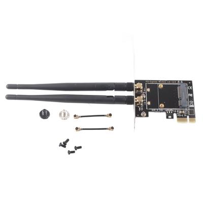 Mini PCI‑E zu PCI‑E Kartenadapter mit 2 Antennen für Halbformat PCI Express Wireless-Karte