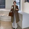 Korean Style And Loose Casual Long Suit Coat With Kneelength Windbreaker For Autumn And Spring