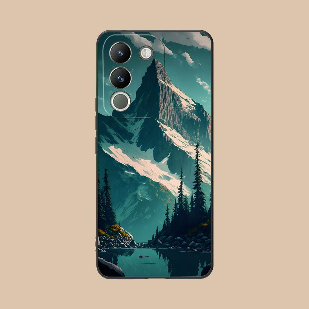 Mountain Forest Mobile Phone Case for VIVO V60 V50 V40 V30 V29 V27 V25 V23 Pro Lite 5G Colorful Printing Cover Smartphone Luxury