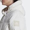 Adidas W Big Baffle C Solid Logo Kapuzenjacke Locker Lang Brot Daunenjacke Damen Oberbekleidung Weiß HN9939
