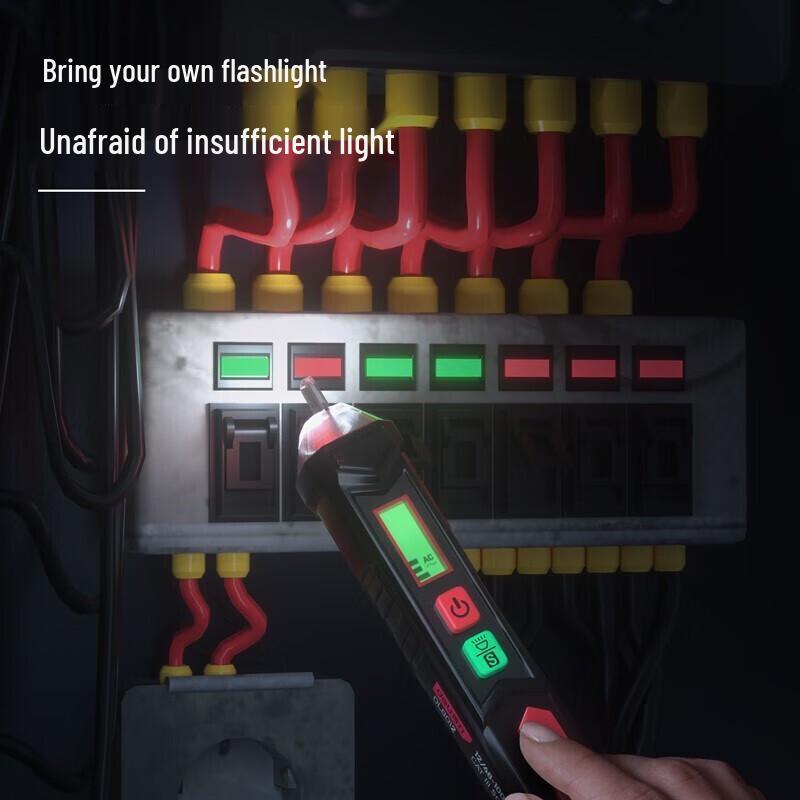 Deli DL8012 Smart Non-Contact AC Voltage Tester with Flashlight