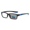 Anti Blue Light Color Changing Sunglasses Dual Color Frame Sports Photochromic Reading Glasses Ultra Light Presbyopia Glasses