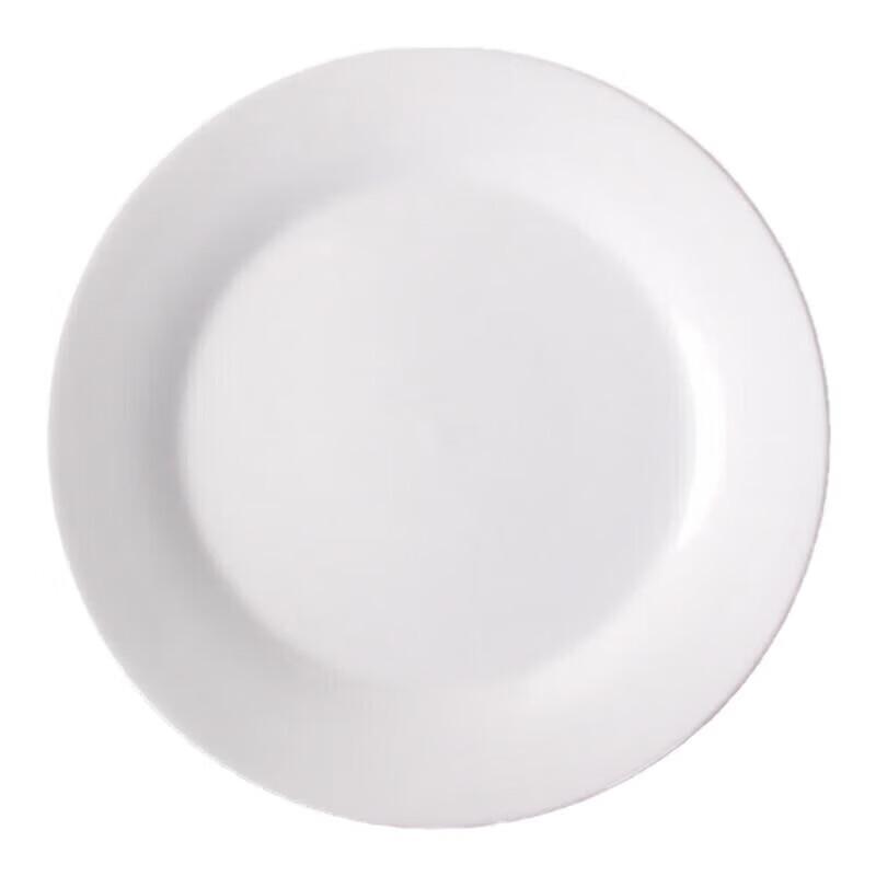 Assiettes plates de dîner rondes en céramique blanche Churong 9 pouces