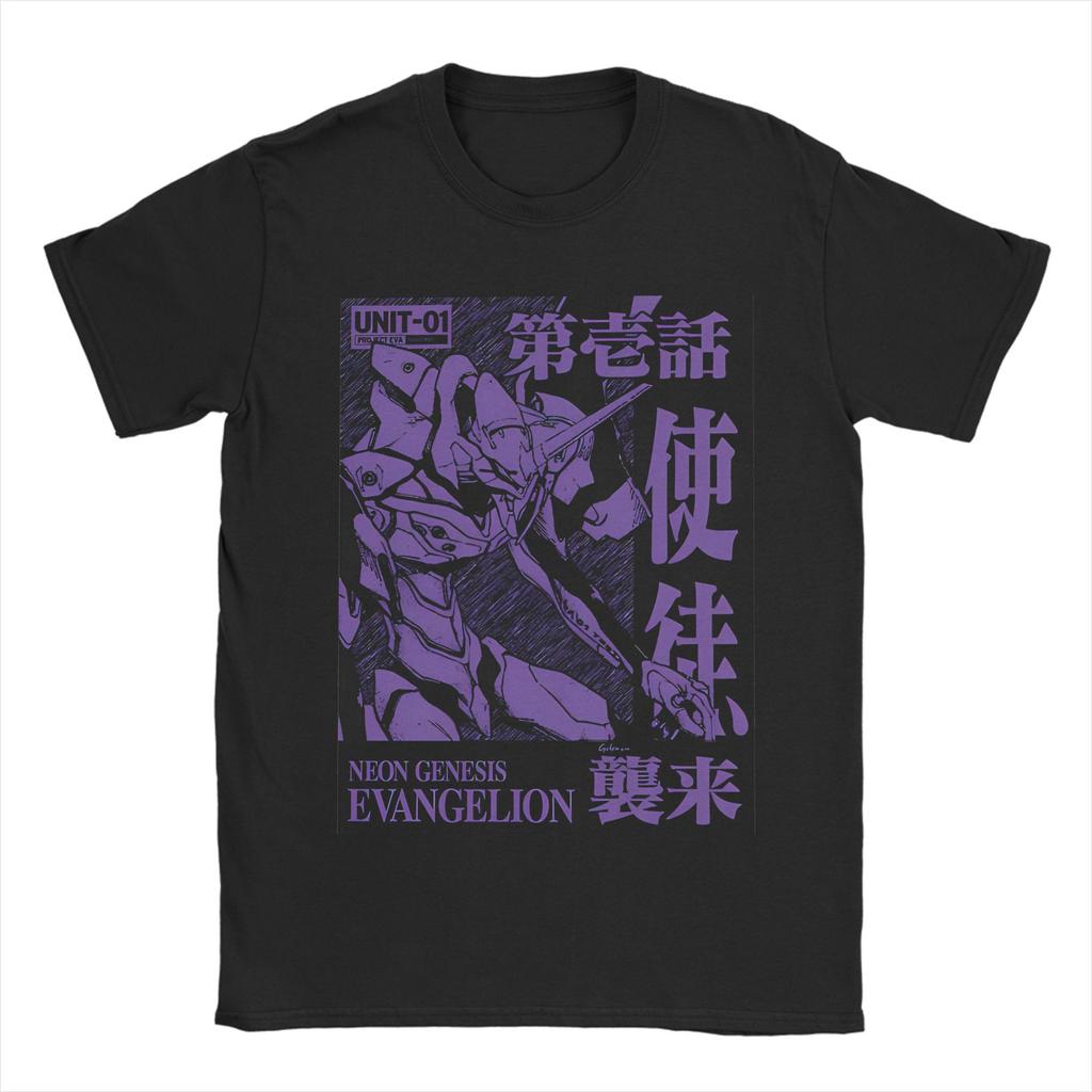 Novelty EVA Asuka T Shirt Unisex Round Neck Short Sleeve Tops Anime Manga Cute Girl Cotton Summer Top Tee