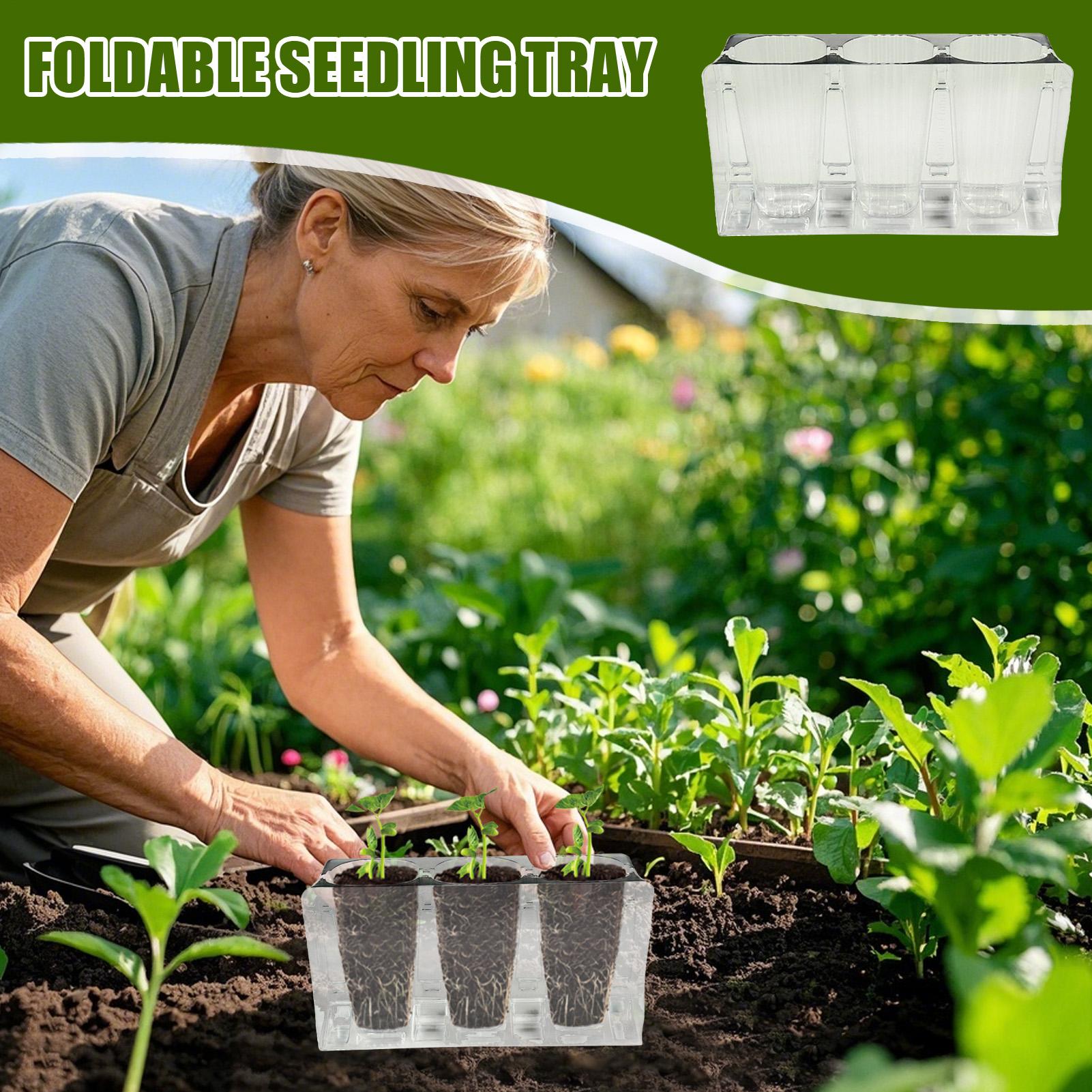 

Plant Germination Trays 6-Piece Reusable Self-Draining Garden Plant Seedling Pots Grow Trays For Vegetable Flower Propagation CN