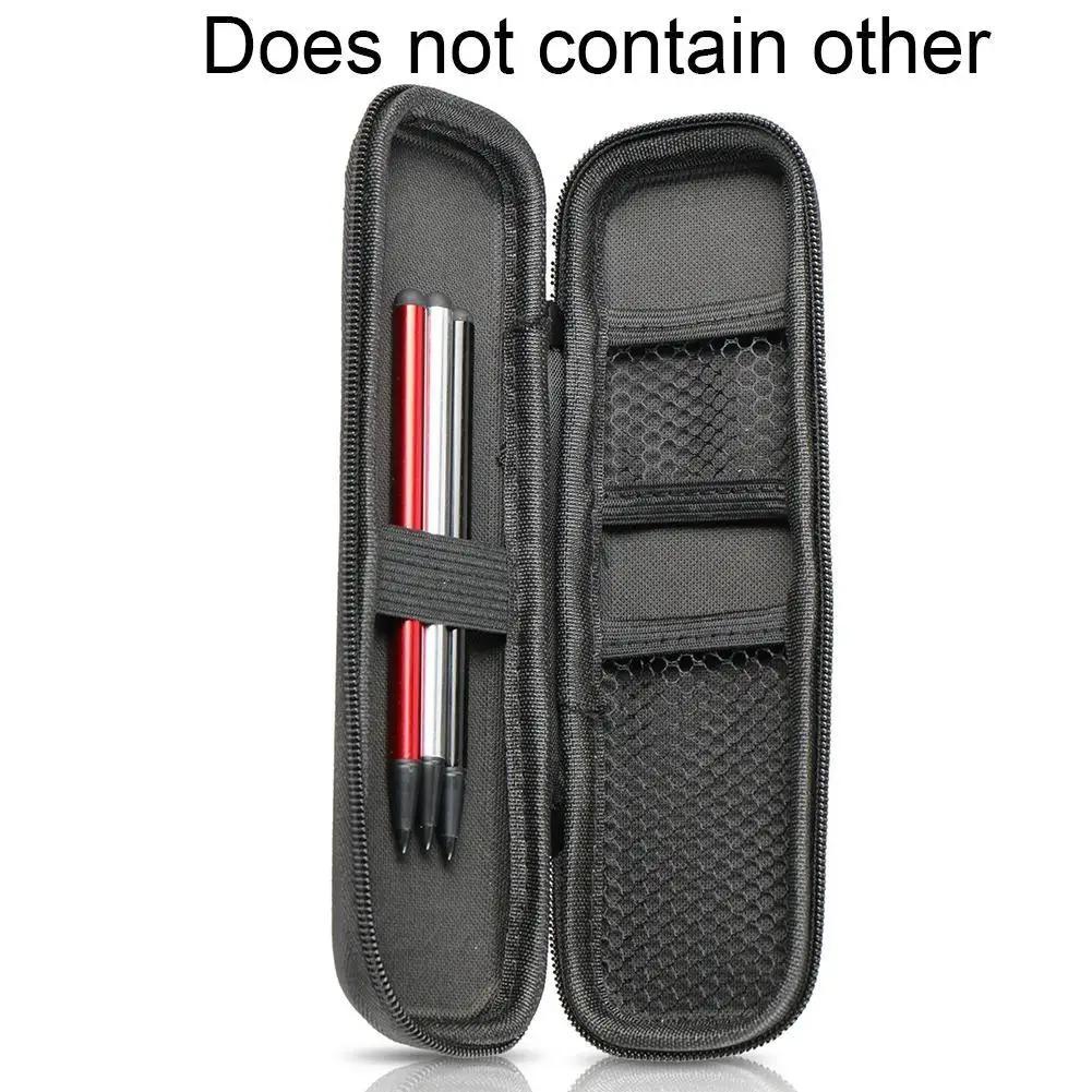 Estojo Preto Rígido para Canetas Estilo Minimalista Estojo para Lápis Estojo de Malha para Fones de Ouvido Organizador de Pincéis de Maquiagem Estojo com Zíper para Lápis Material Escolar