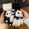 Touchscreen Panda Gloves for Women, Warm Fleece Winter Gloves with Touch Screen Fingers, Cute Animal Design Christmas Gift Idea