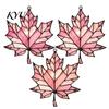 Halloween Party Decor Acrylic Maple Leaf Suncatcher for Autumn Home Decor, Stained Glass Room Atmosphere Style Window Hanging Ornament Thanksgiving