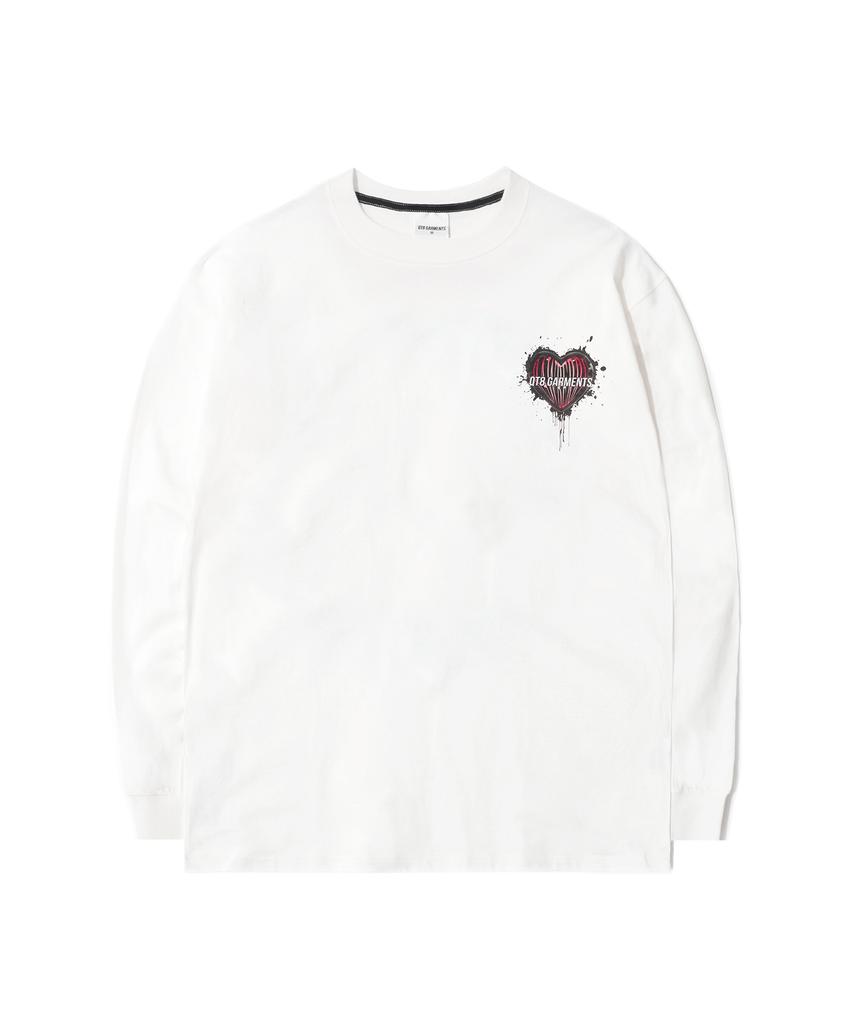QT8 GARMENTS Oc Rawberry X Qt8 Heart Long Sleeve (Ivory)