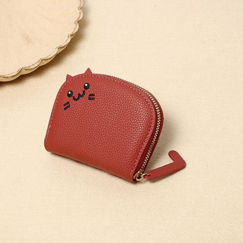 Cute Cat Card Holder for Women 2024, Small, Multi-Card Slot, High-End Cartoon Coin Purse