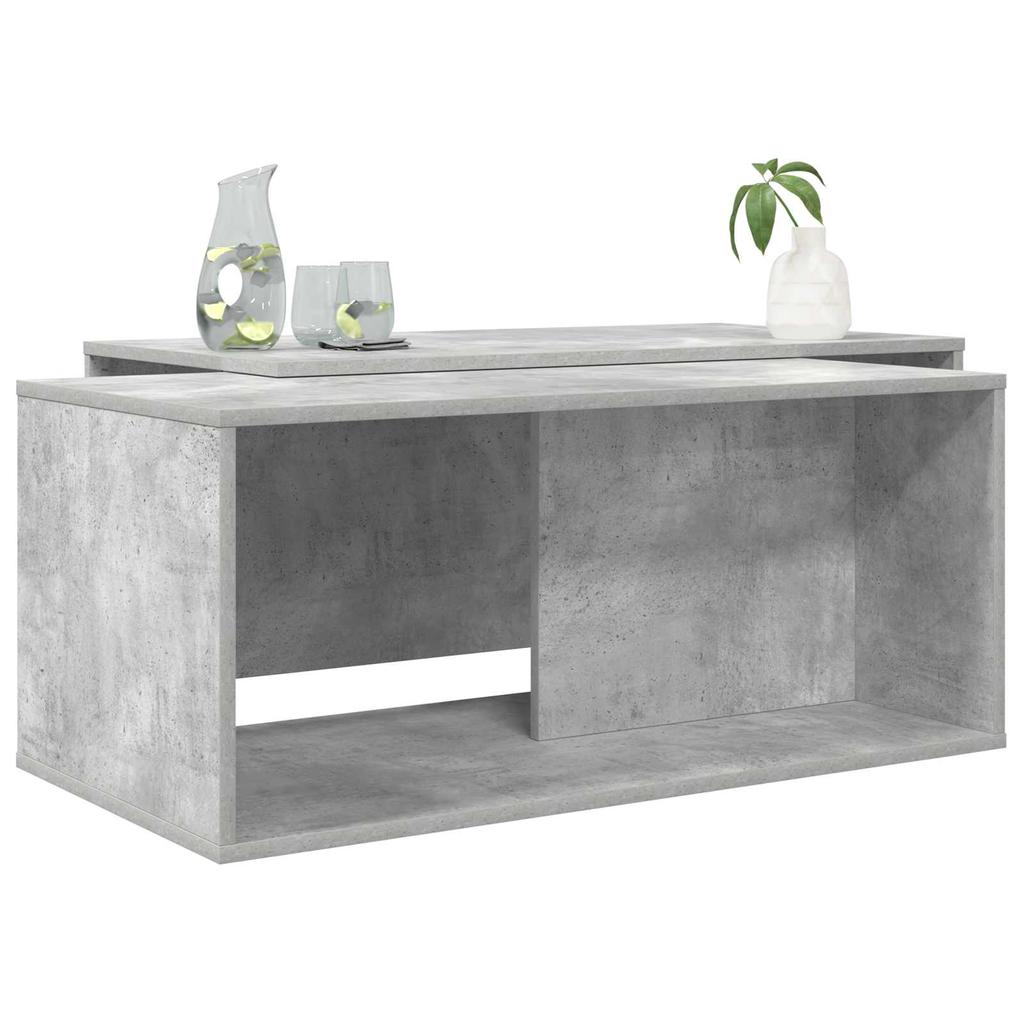 Coffee Table Set 2 Pieces Concrete Grey 90 x 48 x 40 cm Engineered Wood