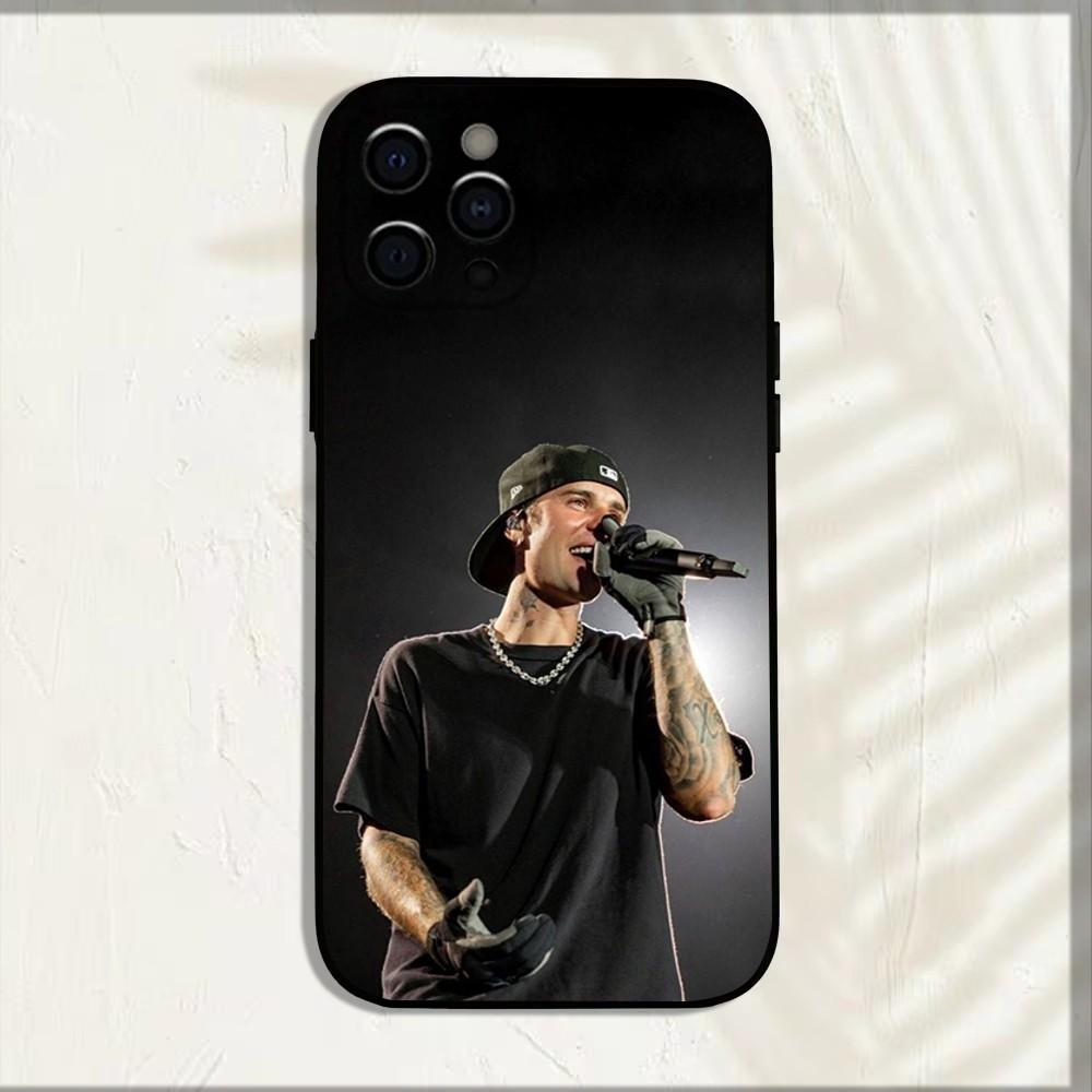 Custodia per Telefono Justin Singer B-Bieber Per iPhone 15,14,13,12,11,Pro,X,XS,Max,XR,Plus,Mini Morbida Nera