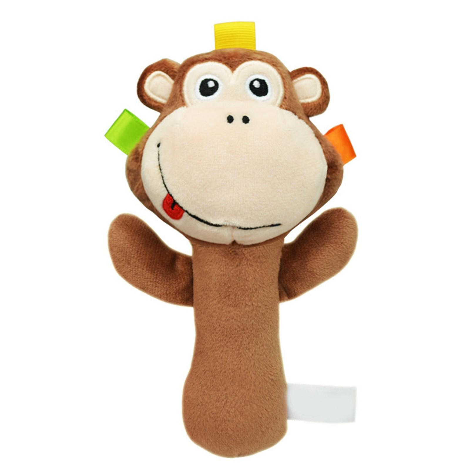 

Младенец Новорожденный Плюшевая Кукла Животное Ручной Завод Ручка Палочка Детская Игрушка One Size кофейный