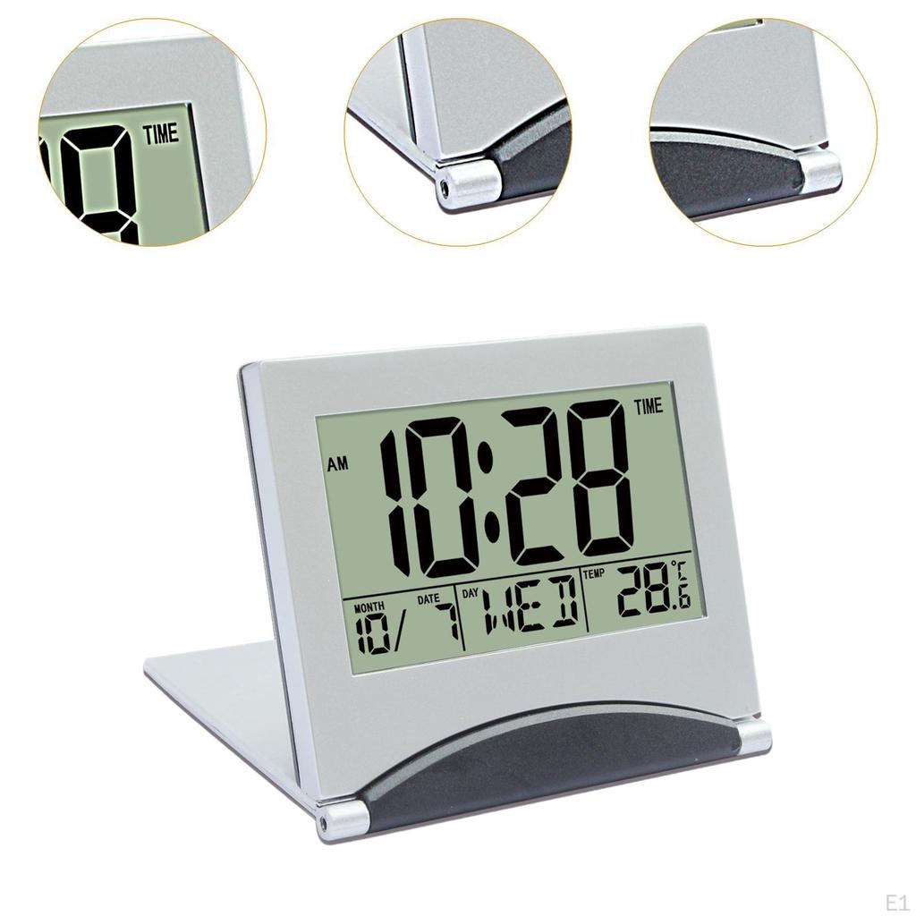 Digital Alarm Clock Kitchen Timer Clocks Large Display Desk Calendar for