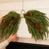 Christmas Door Wreath 24 Inch Festive Winter Door Artificial Christmas Swag For Indoor Window Mantel Restaurant Wall Fence