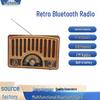 Retro Bluetooth FM/AM/SW Wooden Box Radio with MP3 Playback