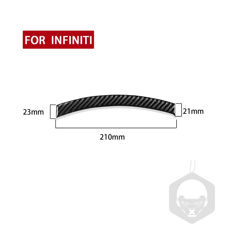 For Infiniti FX QX70 Carbon Fiber Center Console Dashboard Speedometer Trim Strip Cover Tuning Sticker Car Interior Accessories