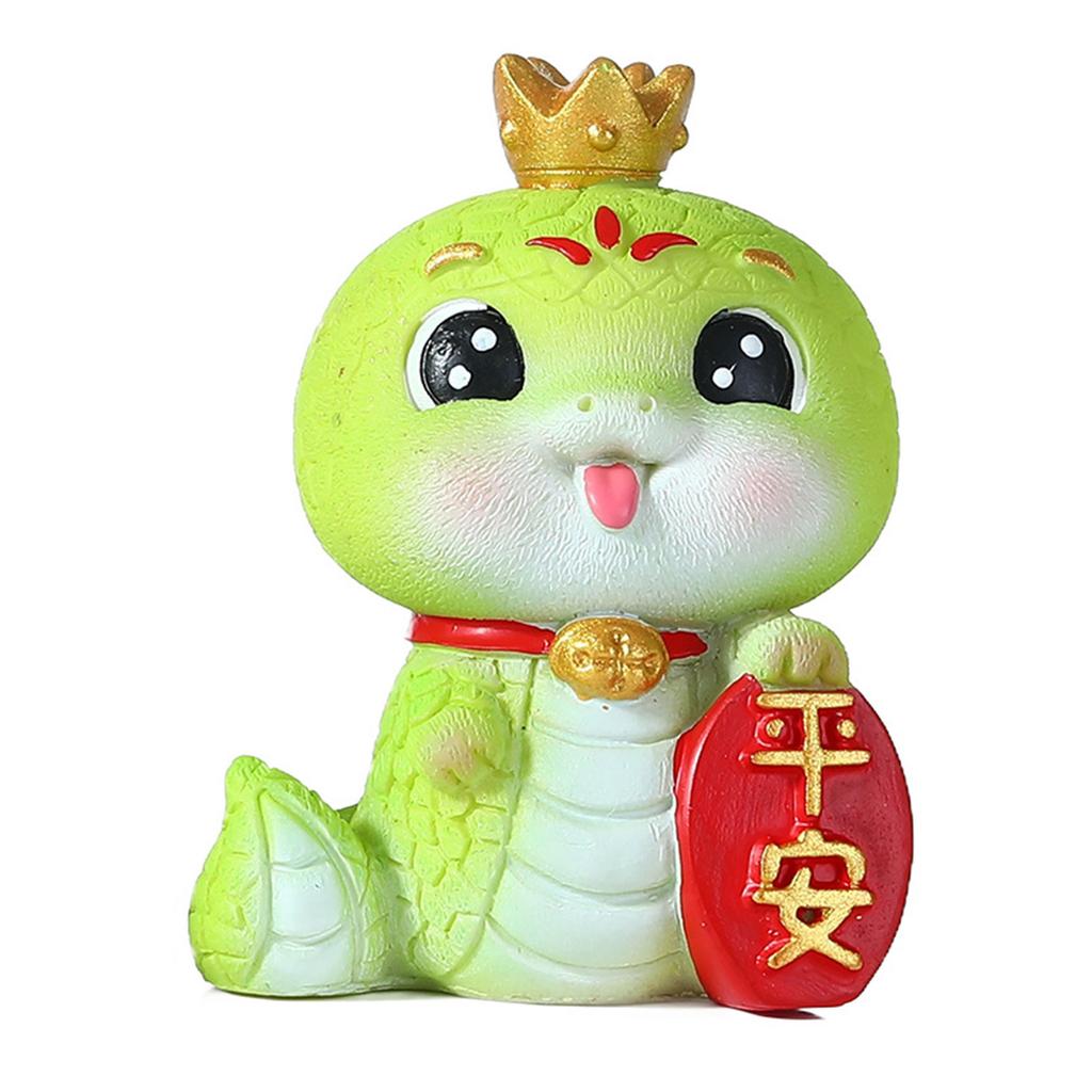 Chinese Zodiac Year Snake Figurine Home Decoration Flower Vase Snake Statues for Prosperity Resin Craft Cartoon Decors