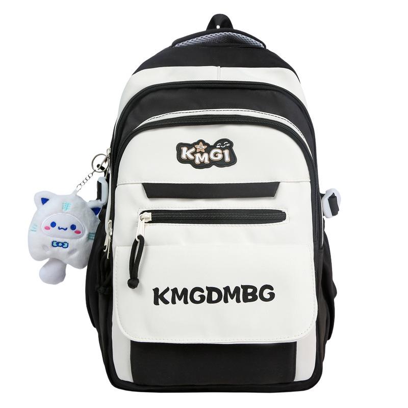 

Sweet & Chic Mori Style Junior Backpack - Lightweight, Color Block, Large Capacity, Minimalist Design Without Pendant