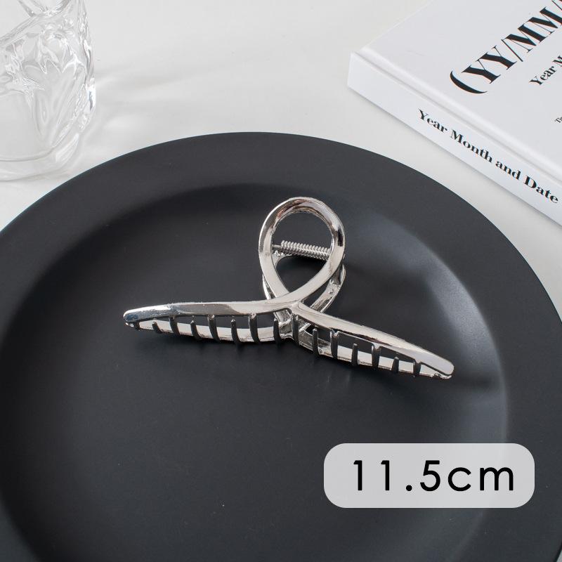 Metal Large Silver Luxury Solid Colors Hair Claws Grab Butterfly Elegant Vintage Headband Hair Clips for Women