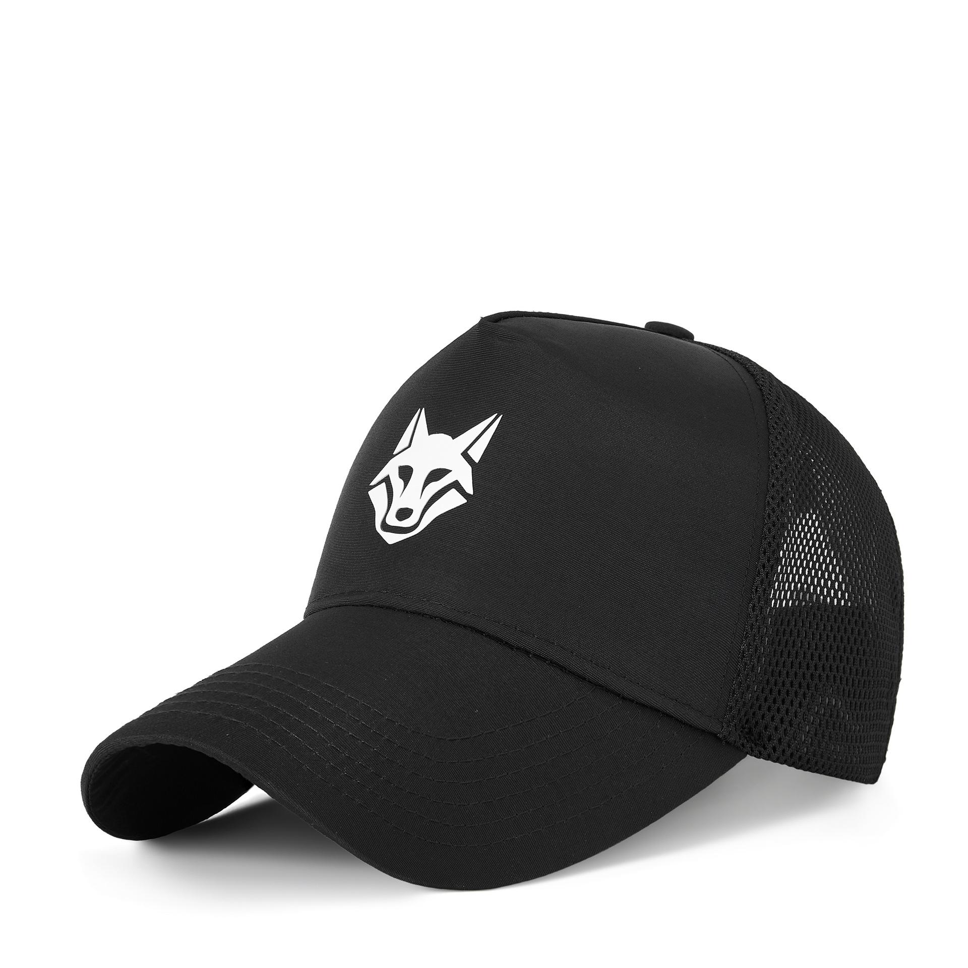 

Big Size 62cm Quick Drying Waterproof Mesh Baseball Cap Men High Top Wolf Head Logo Duckbill Cap Outdoor Sports Sun Hat Woman M 56-59cm чорний