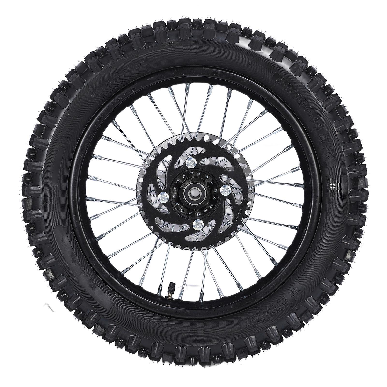 

Замена шины заднего колеса 14 дюймов Простая установка Заднее колесо для питбайка в сборе Улучшенное сцепление для TSD 110 TD 125