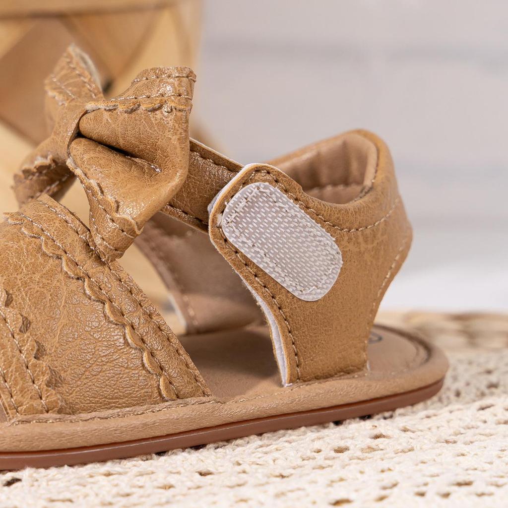 2025 Girls' Baby Sandals: Super Soft, Non-Slip Rubber Sole with Bowknot for Toddlers