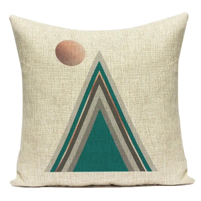 Modern Geometry High Quality Cushion Cover Throw Pillow Polyester Car Sofa Bed Home Decor Triangle Arrow Printed Pillow Case
