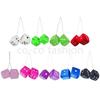 Car Rear View Mirror Dice Hanger Pendant Auto Plush Dice Ornaments Suction Cup Dice Decoration Key Chains For Car Interior
