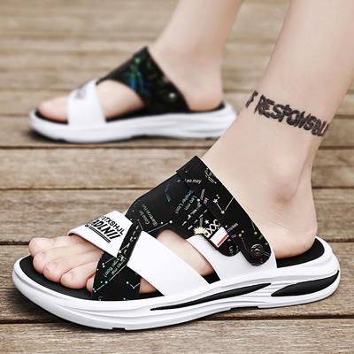 Sommer Hausschuhe Herren Zuhause Indoor Pantoletten für Herrenschuhe Komfort Flache Sohle Rutschfest Flip-Flops Trend Strandschuhe Sport Hausschuhe