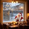 Easy to Apply Window Stickers Santa Claus Sticker, Static Removable Decal, Waterproof Reusable Glass Sticker Sheets Festive PVC Decal for Home Living