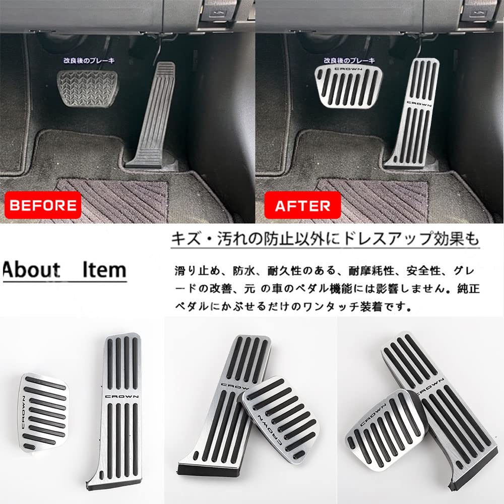 BOYOUS Crown Crossover 35 Series Crown Sport 30 Crown Estate 30 Series RS Z Aluminum Pedal Set No Tools Required Custom Designed for Crown Crossover