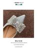 Champagne Rhinestone Floral Wedding Shoes - Women's Autumn Collection with Inner Height Increase
