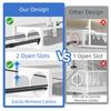 Carbon Steel Under Desk Wire Management Tray Space Saving Power Strip Cord Holder  PC Router