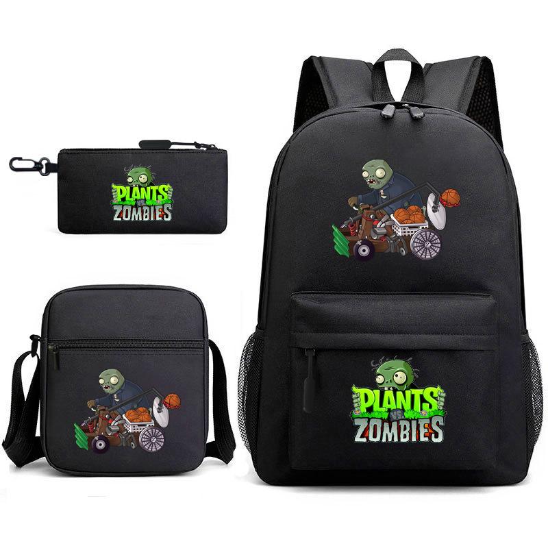 Umgebende Pflanzen vs. Zombies Teenager Schüler Schultasche Herren- und Damen-Freizeitrucksack Umhängetasche