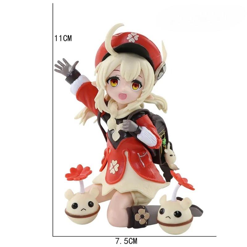 13cm Game Genshin Impact Klee Anime Figure Scale Model Desktop Ornament Collection Doll Toy Birthday Gifts