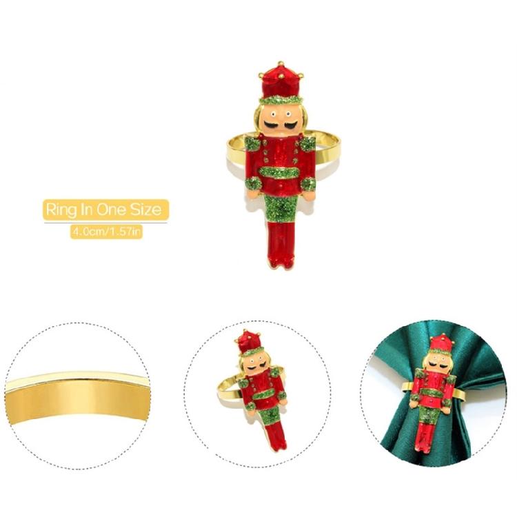 Nutcrackers Themd Metal Napkin Holders Set Of 6 Corrosions Resistant Holiday Dining Table Decorations
