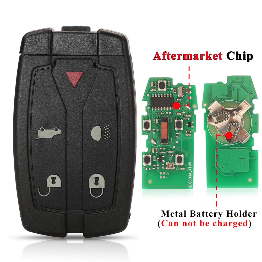 jingyuqin For Land Rover Freelander 2 Smart Remote control Car Key 315Mhz /433 Mhz PCF7945A WJZ 5 Button With Small Uncut Blade 433Mhz