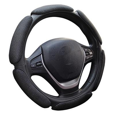 Capa Antiderrapante para Volante com Design 3D/Tecido Flocado trança de volante de carro diâmetro 38CM Para 95% de Carros