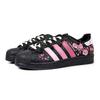 adidas Originals Superstar 2 Nyx Leather Slip Resistant Abrasion Resistant Low Top Skateboard Shoes Unisex Black JI0079(team516-)