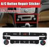 Car Stickers Accessories A/C Climate Control Button Repair Decals Stickers Black For Ford S-Max Interior Stickers Silver Trim
