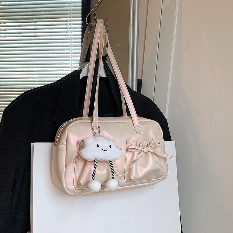 Fashionable Commuting Large-capacity Bag, Female College Student's Single-shoulder Bag for Class, Casual Hand-held Tote Bag