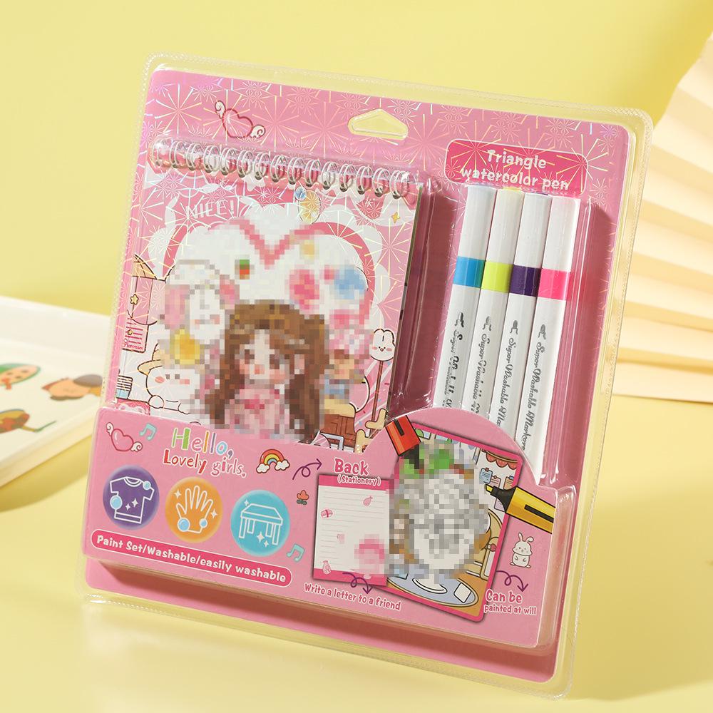 

Cross-border Kids Watercolor & Cartoon Coloring Book: Doodling & Painting for Kindergarten Graduation Gift