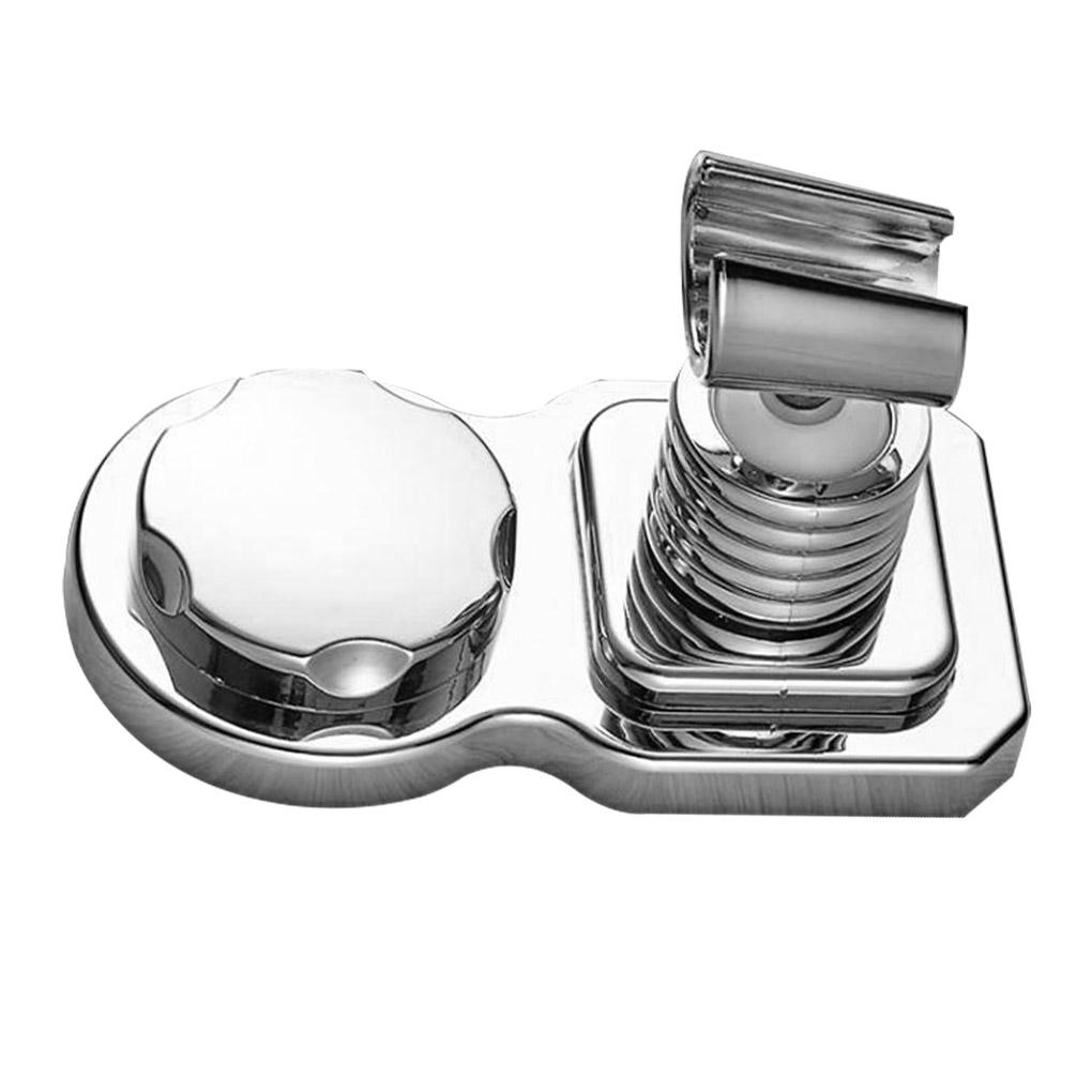 Shower Head Holder Adjustable Shower Spray Bracket Nail-free Wall Mounted Showerhead Rack Silver